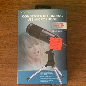 NWT Vivitar Condenser Recording USB Microphone